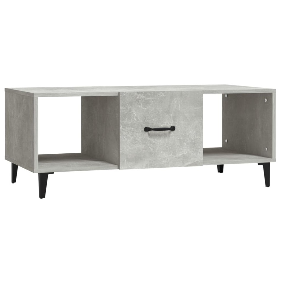Mesa de centro madera contrachapada gris hormigón 102x50x40