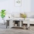 Mesa de centro madera contrachapada gris hormigón 102x50x40