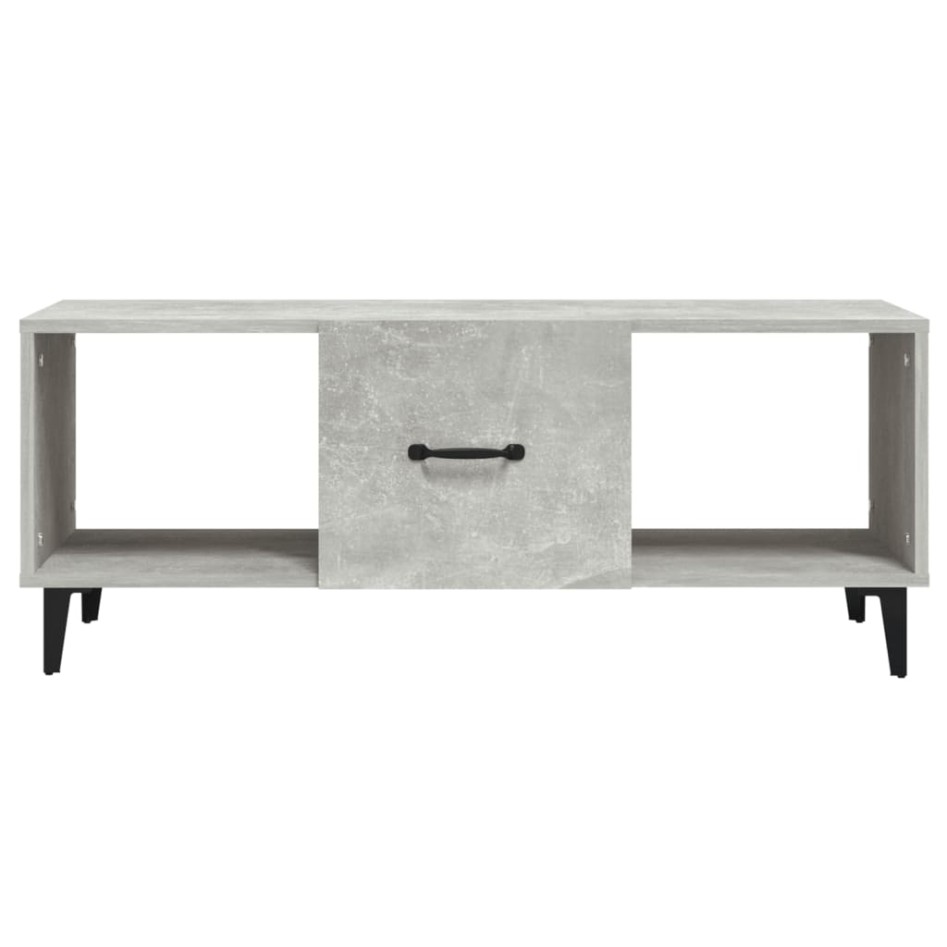 Mesa de centro madera contrachapada gris hormigón 102x50x40