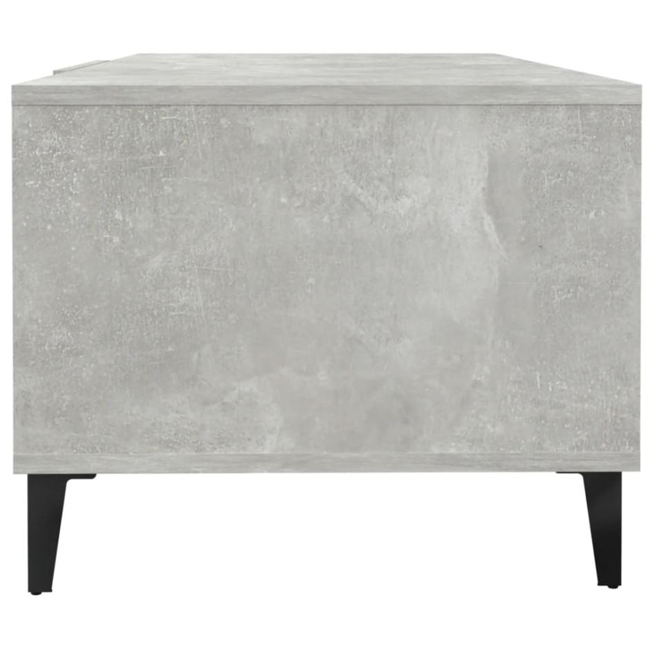 Mesa de centro madera contrachapada gris hormigón 102x50x40