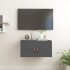 Armario de pared de madera maciza de pino gris 60x30x30