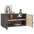 Armario de pared de madera maciza de pino gris 60x30x30