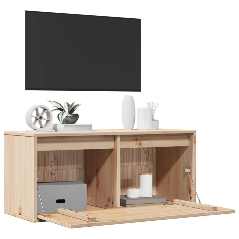 Armario de pared de madera maciza de pino 80x30x35