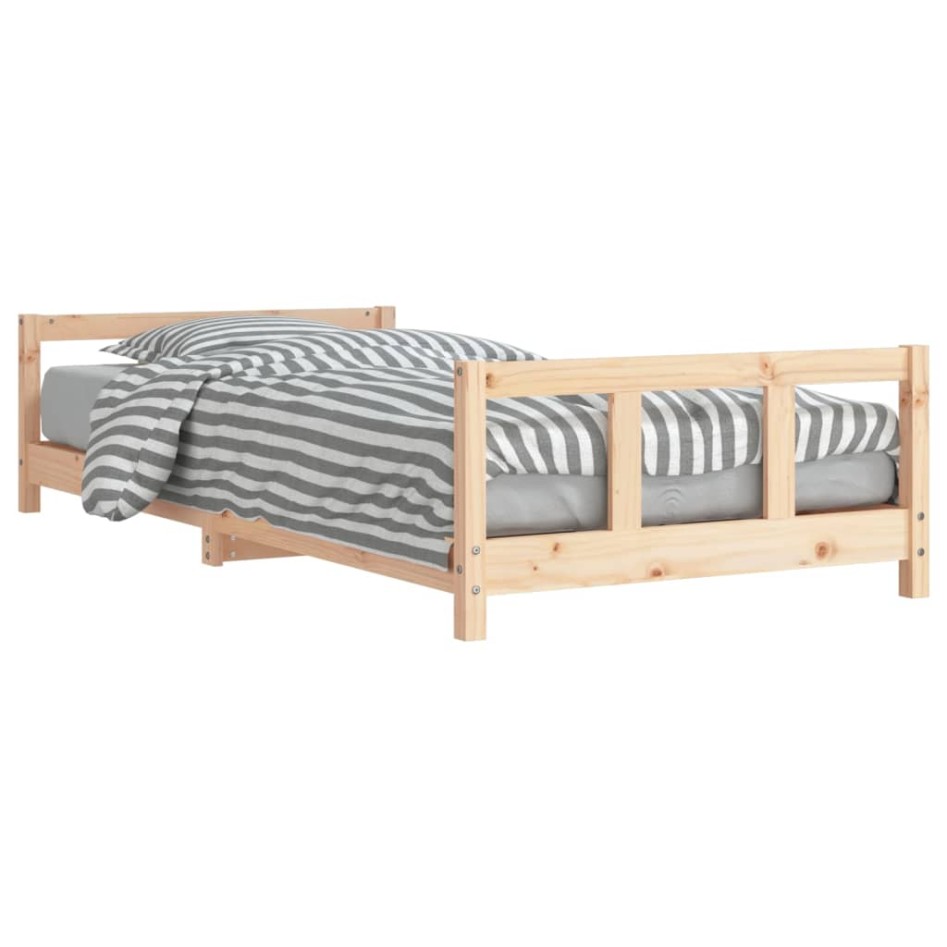 Estructura de cama infantil madera maciza de pino 90x190