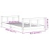 Estructura de cama infantil madera maciza de pino 90x190