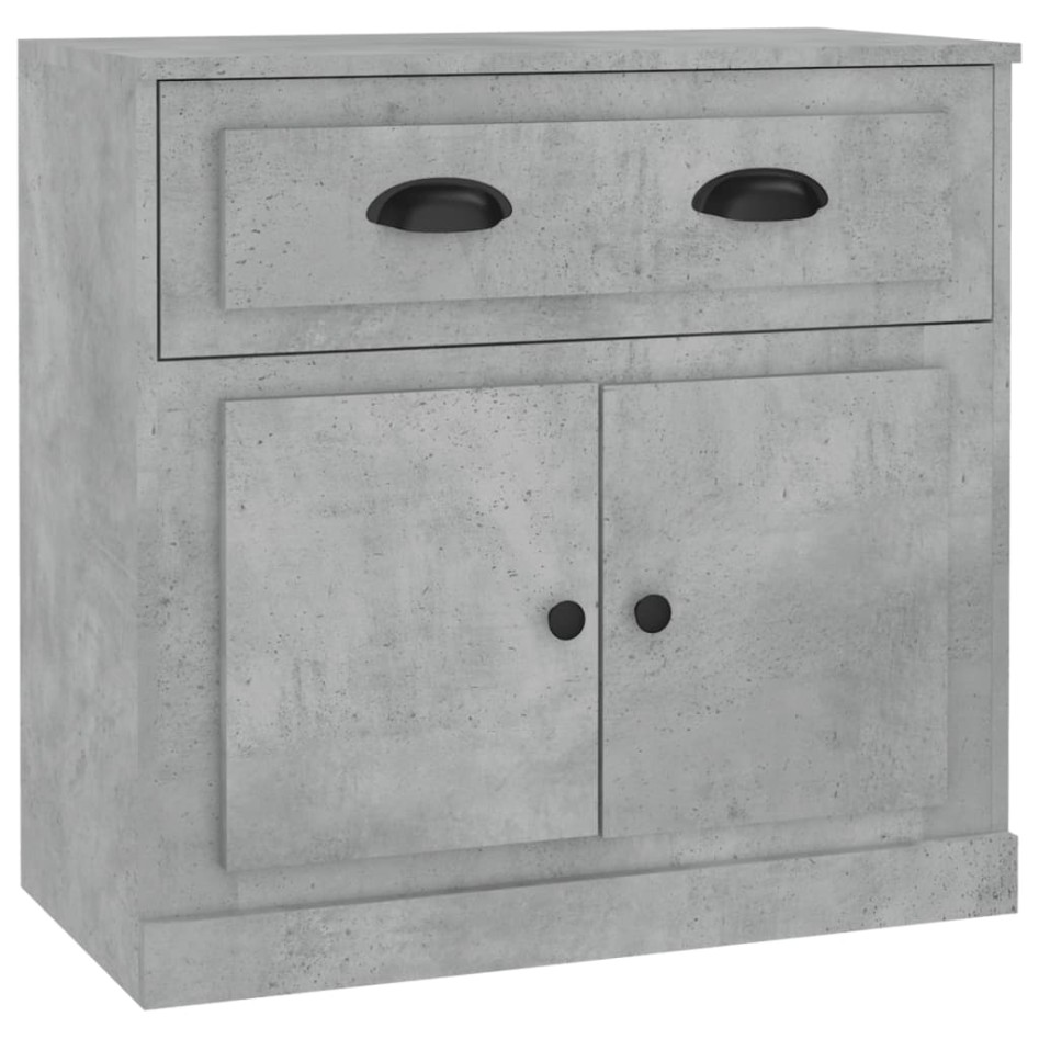 Aparador de madera contrachapada gris hormigón 70x35,5x67,5
