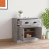 Aparador de madera contrachapada gris hormigón 70x35,5x67,5
