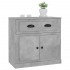 Aparador de madera contrachapada gris hormigón 70x35,5x67,5