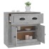 Aparador de madera contrachapada gris hormigón 70x35,5x67,5