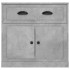 Aparador de madera contrachapada gris hormigón 70x35,5x67,5