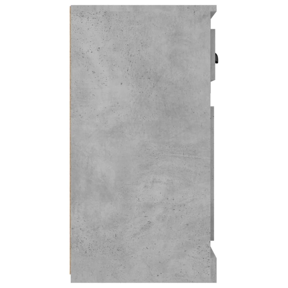 Aparador de madera contrachapada gris hormigón 70x35,5x67,5