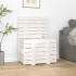 Caja de almacenaje madera maciza de pino blanca 58x40,5x42