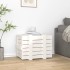 Caja de almacenaje madera maciza de pino blanca 58x40,5x42