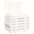 Caja de almacenaje madera maciza de pino blanca 58x40,5x42