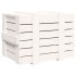 Caja de almacenaje madera maciza de pino blanca 58x40,5x42