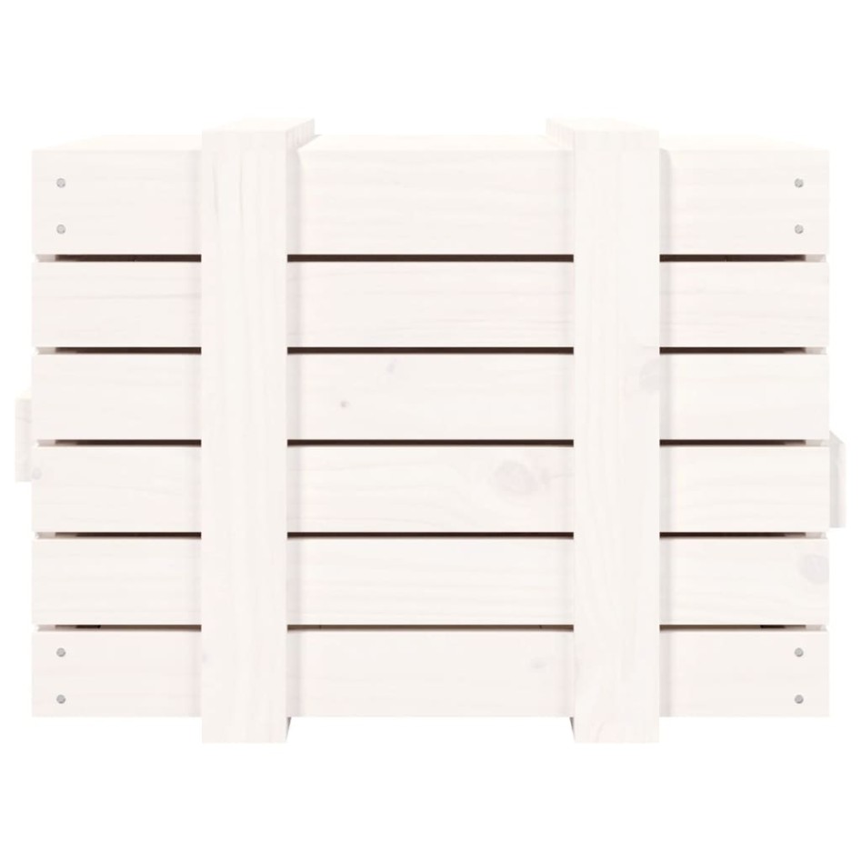 Caja de almacenaje madera maciza de pino blanca 58x40,5x42