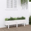 Arriate elevado de jardín madera maciza pino blanco 121x30x38cm