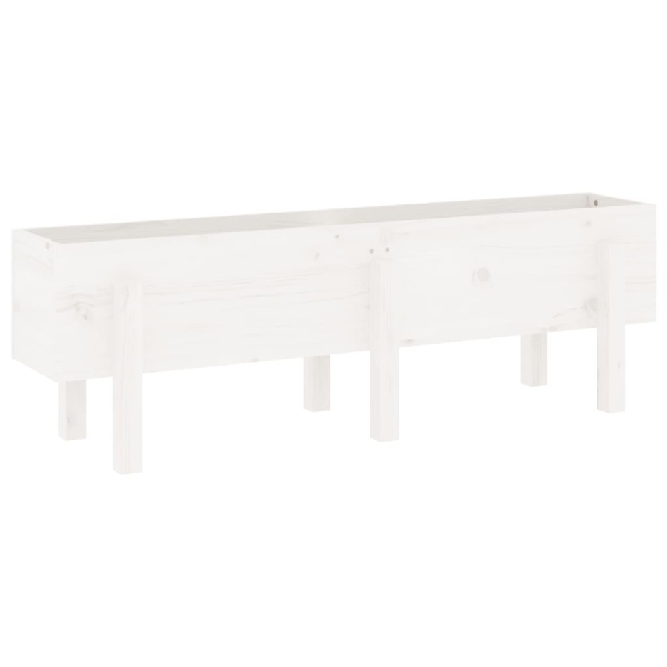 Arriate elevado de jardín madera maciza pino blanco