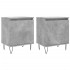 Mesitas de noche 2 uds madera gris hormigón 40x30x50