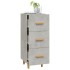 Aparador de madera contrachapada gris hormigón 34,5x34x90