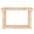Leñero de madera maciza de pino 108x64,5x77