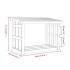 Leñero de madera maciza de pino 108x64,5x77