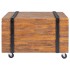 Mesa auxiliar de madera de teca 60x60x38