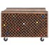 Mesa auxiliar de madera de teca 60x60x38