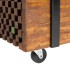 Mesa auxiliar de madera de teca 60x60x38