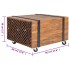 Mesa auxiliar de madera de teca 60x60x38