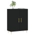 Aparador de madera de ingeniería negro 69,5x34x90