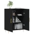 Aparador de madera de ingeniería negro 69,5x34x90