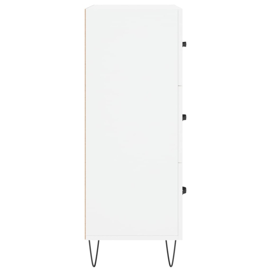 Aparador de madera de ingeniería blanco 69,5x34x90