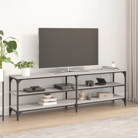 Mueble de TV madera contrachapada gris Sonoma 160x30x50
