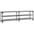 Mueble de TV madera contrachapada gris Sonoma 160x30x50