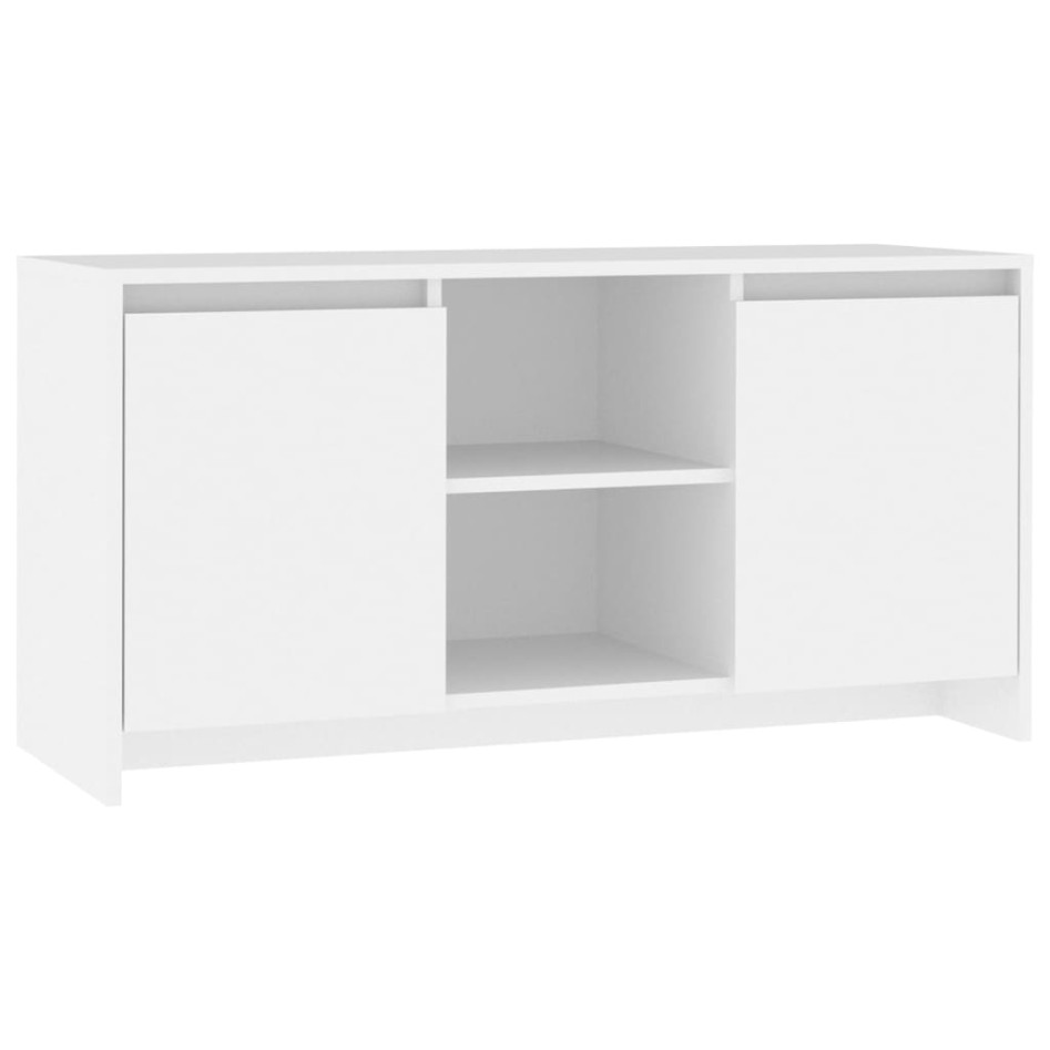 Mueble para TV madera contrachapada blanco 102x37,5x52,5