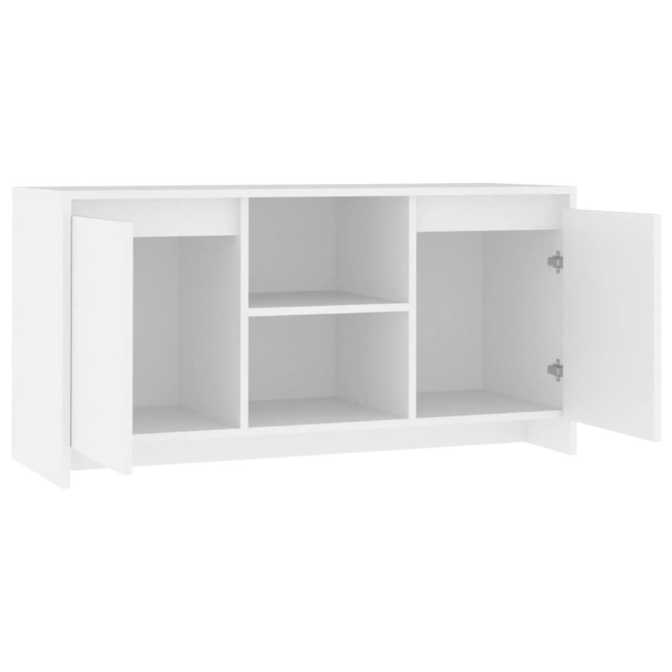 Mueble para TV madera contrachapada blanco 102x37,5x52,5