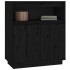 Aparador de madera maciza de pino negro 70x34x80