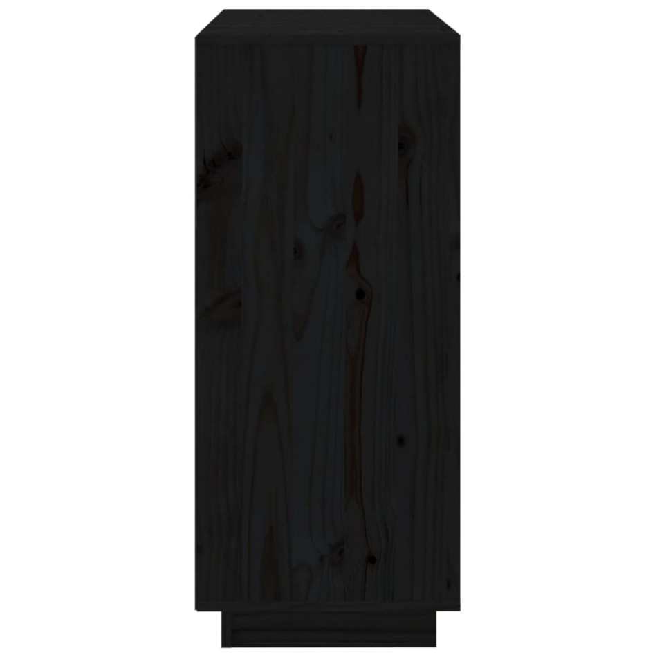 Aparador de madera maciza de pino negro 70x34x80