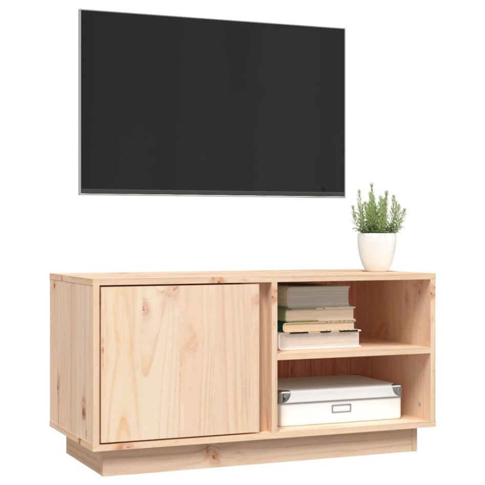 Mueble de TV de madera maciza de pino 80x35x40,5