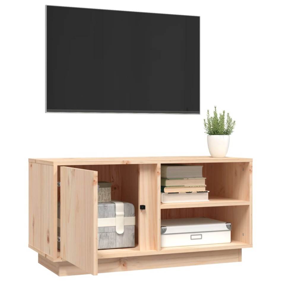Mueble de TV de madera maciza de pino 80x35x40,5