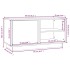 Mueble de TV de madera maciza de pino 80x35x40,5