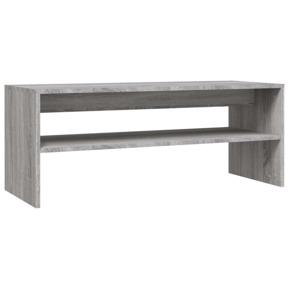Mesa de centro madera contrachapada gris Sonoma 100x40x40