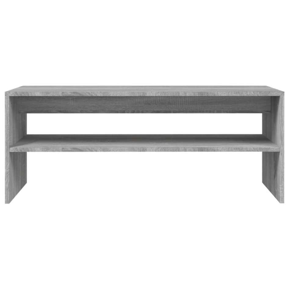 Mesa de centro madera contrachapada gris Sonoma 100x40x40