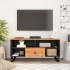 Mueble de TV madera acacia y madera contrachapada 100x33x46