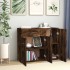 Aparador madera contrachapada color roble ahumado 88x30x70