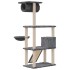 Rascador para gatos con postes de sisal gris oscuro 131