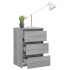 Mesita de noche madera contrachapada gris Sonoma 40x35x62,5