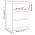 Mesita de noche madera contrachapada gris Sonoma 40x35x62,5