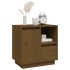 Mesita de noche madera maciza de pino marrón miel 50x34x50